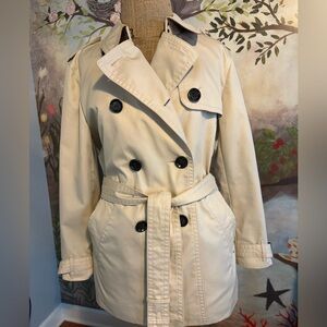 Coach Double-Breasted Cream Trench Coat